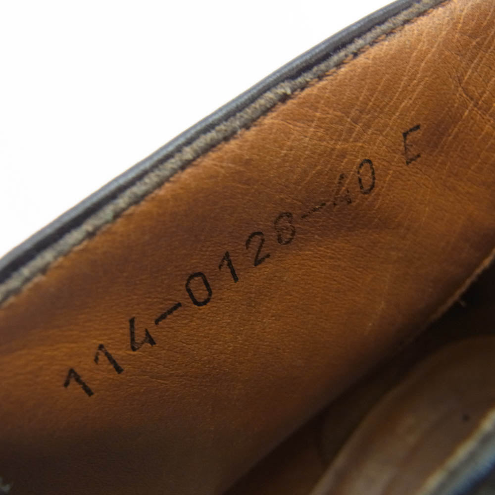 GUCCI グッチ 114-0120 モンクストラップ スクエア トゥ レザー チャッカ ブーツ ブラック系 40E【中古】