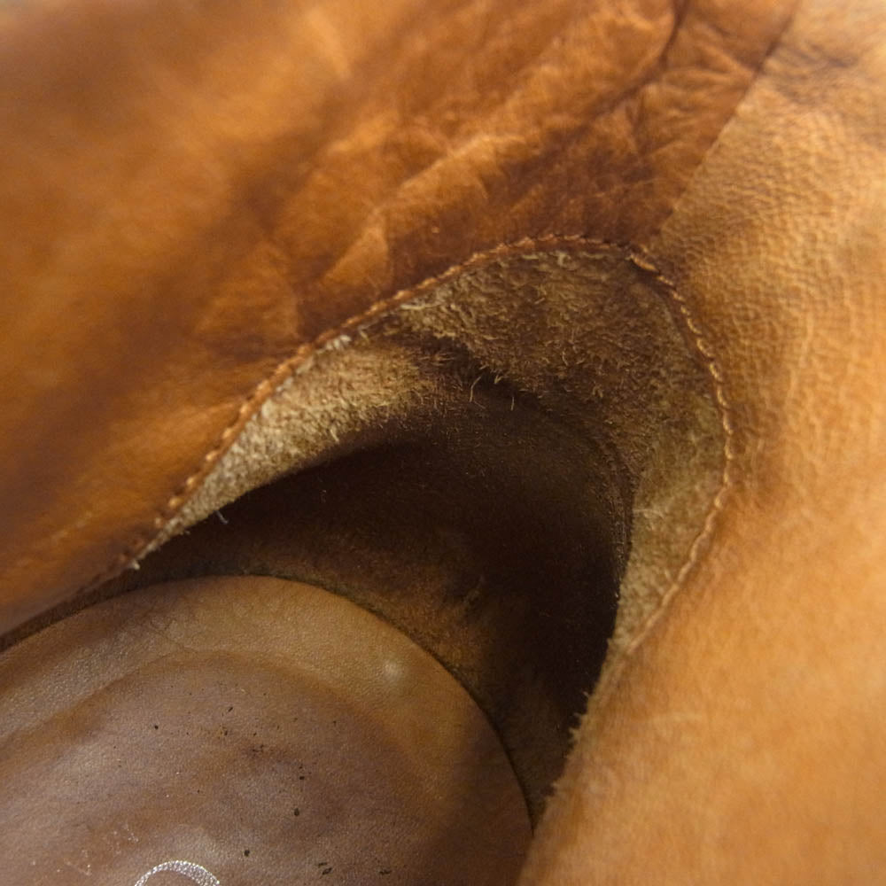 GUCCI グッチ 114-0120 モンクストラップ スクエア トゥ レザー チャッカ ブーツ ブラック系 40E【中古】