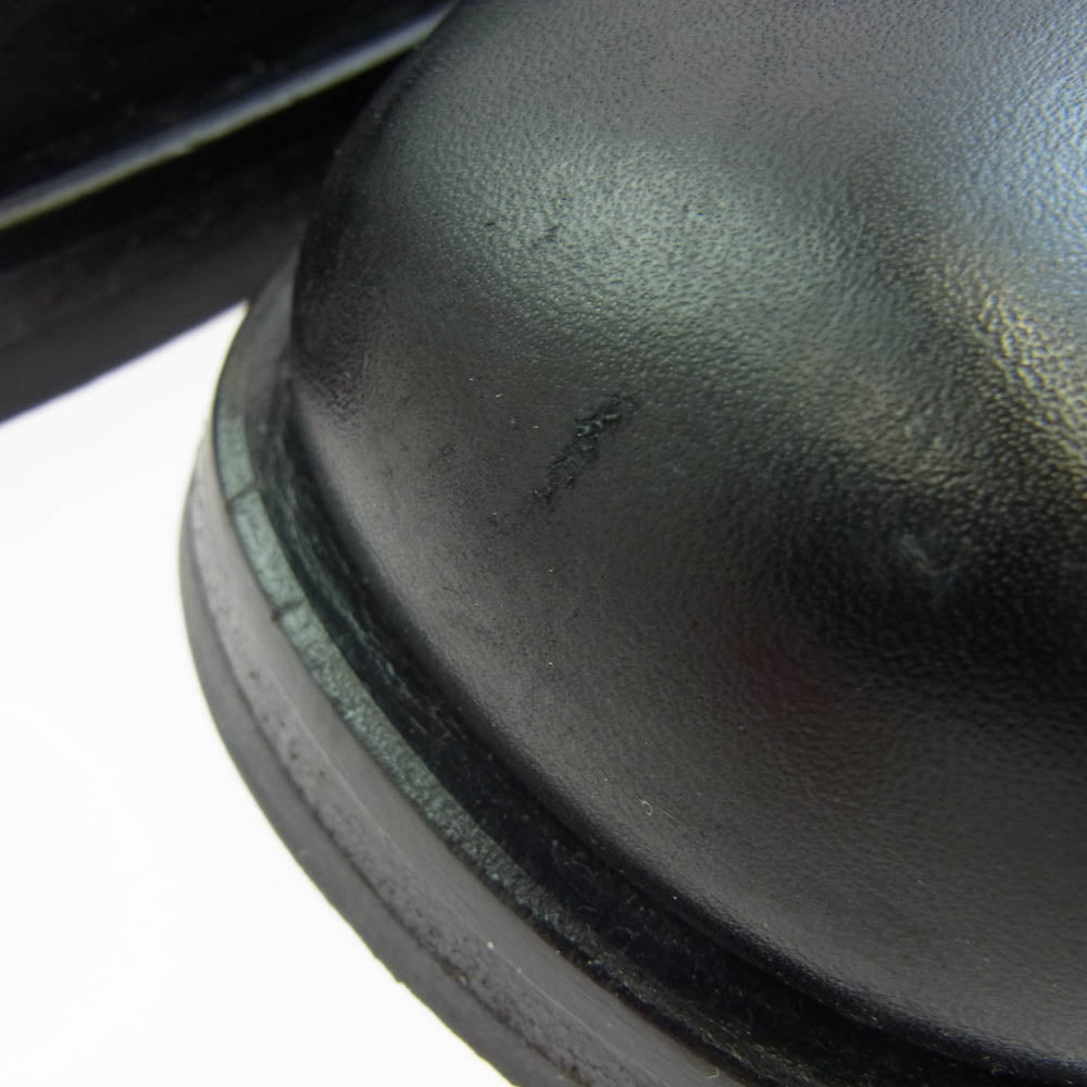 GUCCI グッチ 114-0120 モンクストラップ スクエア トゥ レザー チャッカ ブーツ ブラック系 40E【中古】