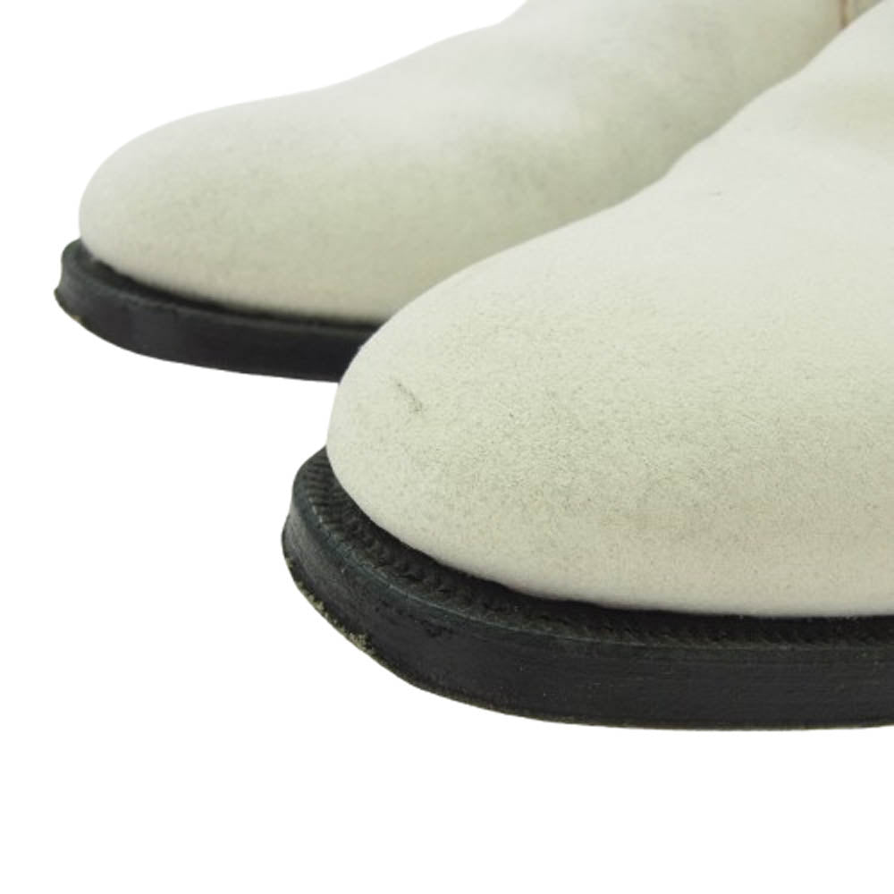 CROCKETT&JONES クロケットアンドジョーンズ Chukka Boot レザーソール スエード チャッカ ブーツ ホワイト系 8D【中古】