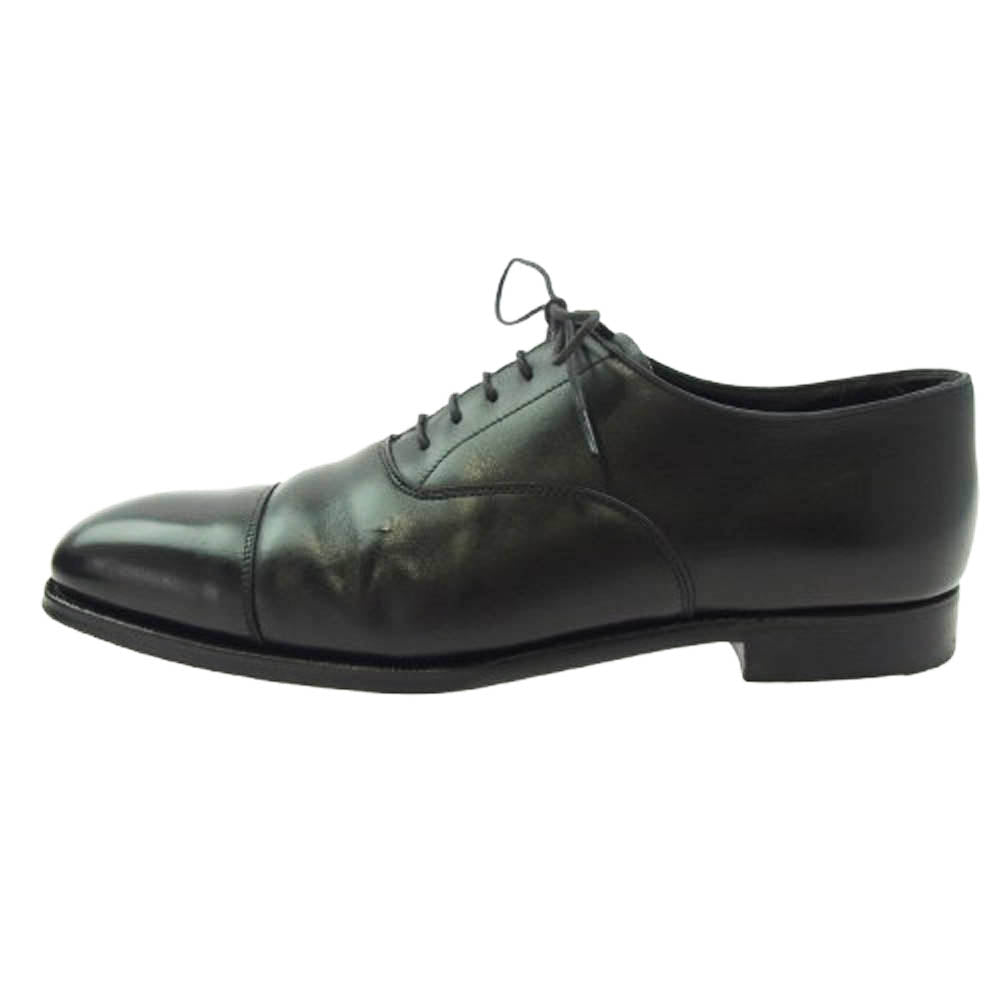 CROCKETT&JONES クロケットアンドジョーンズ 9447 AUDLEY BLACK CALF LEATHER SOLE ストレートチップ オードリー ブラック カーフ レザー ソール シューズ ブラック系 7.5Ｄ【中古】