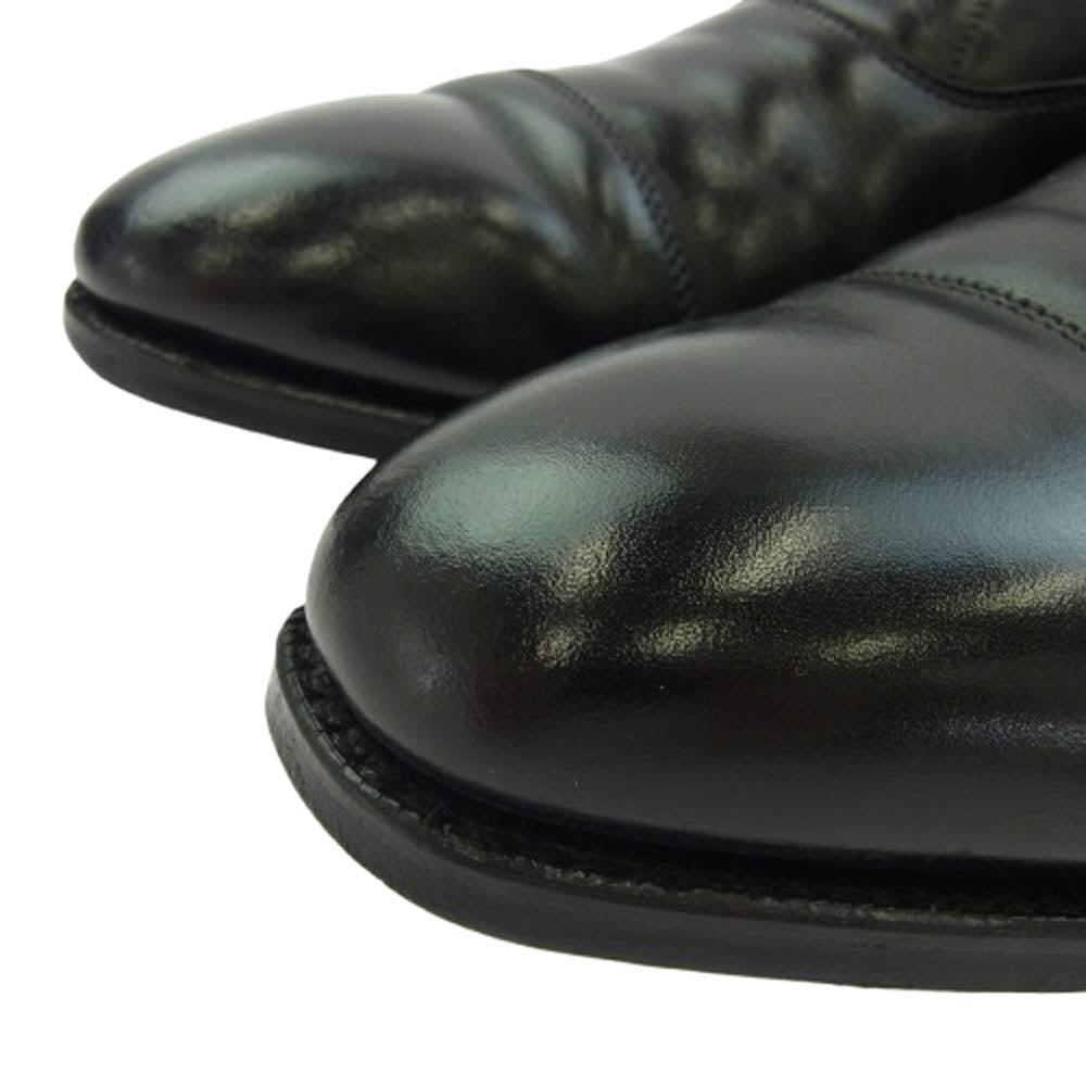 CROCKETT&JONES クロケットアンドジョーンズ 9447 AUDLEY BLACK CALF LEATHER SOLE ストレートチップ オードリー ブラック カーフ レザー ソール シューズ ブラック系 7.5Ｄ【中古】