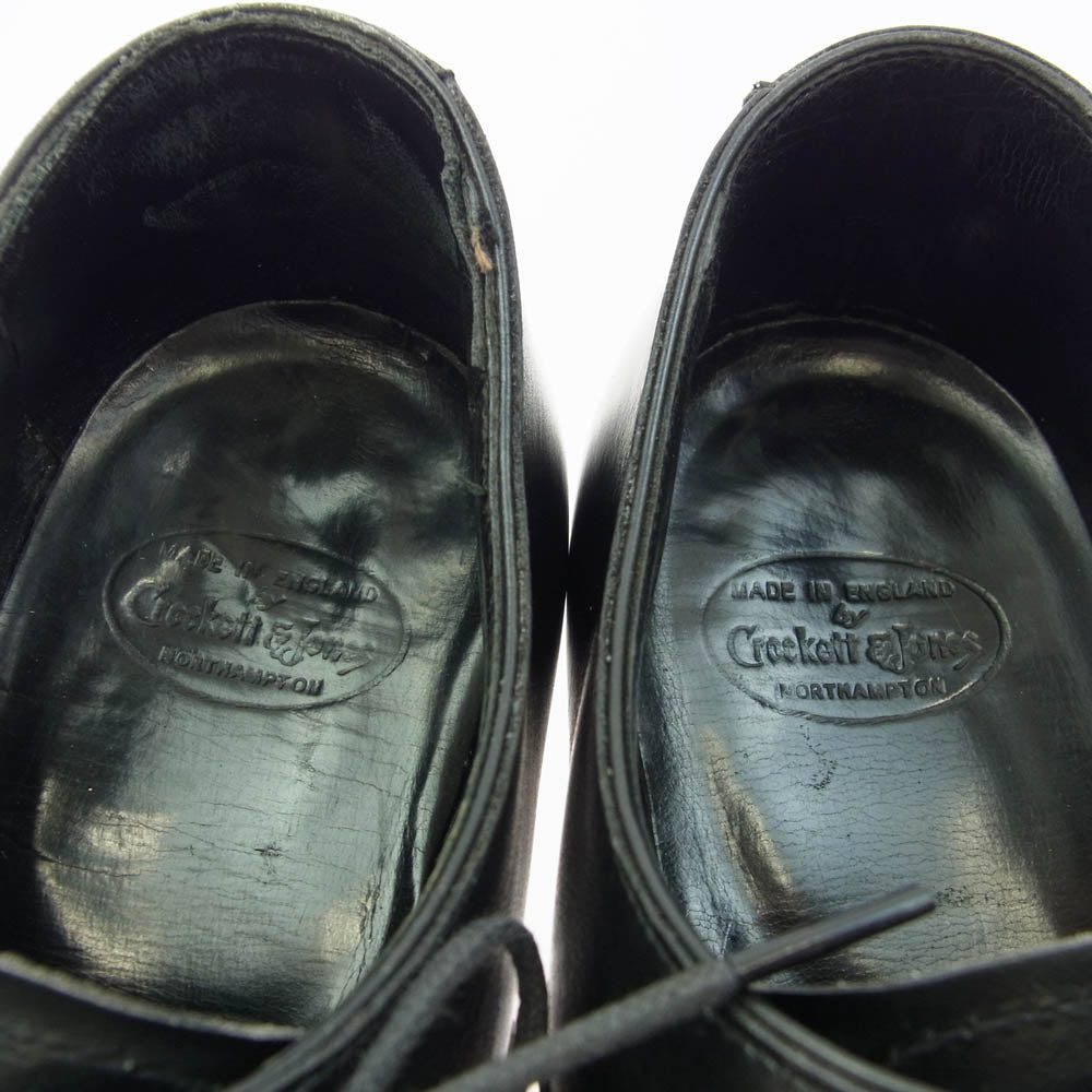 CROCKETT&JONES クロケットアンドジョーンズ 9447 AUDLEY BLACK CALF LEATHER SOLE ストレートチップ オードリー ブラック カーフ レザー ソール シューズ ブラック系 7.5Ｄ【中古】