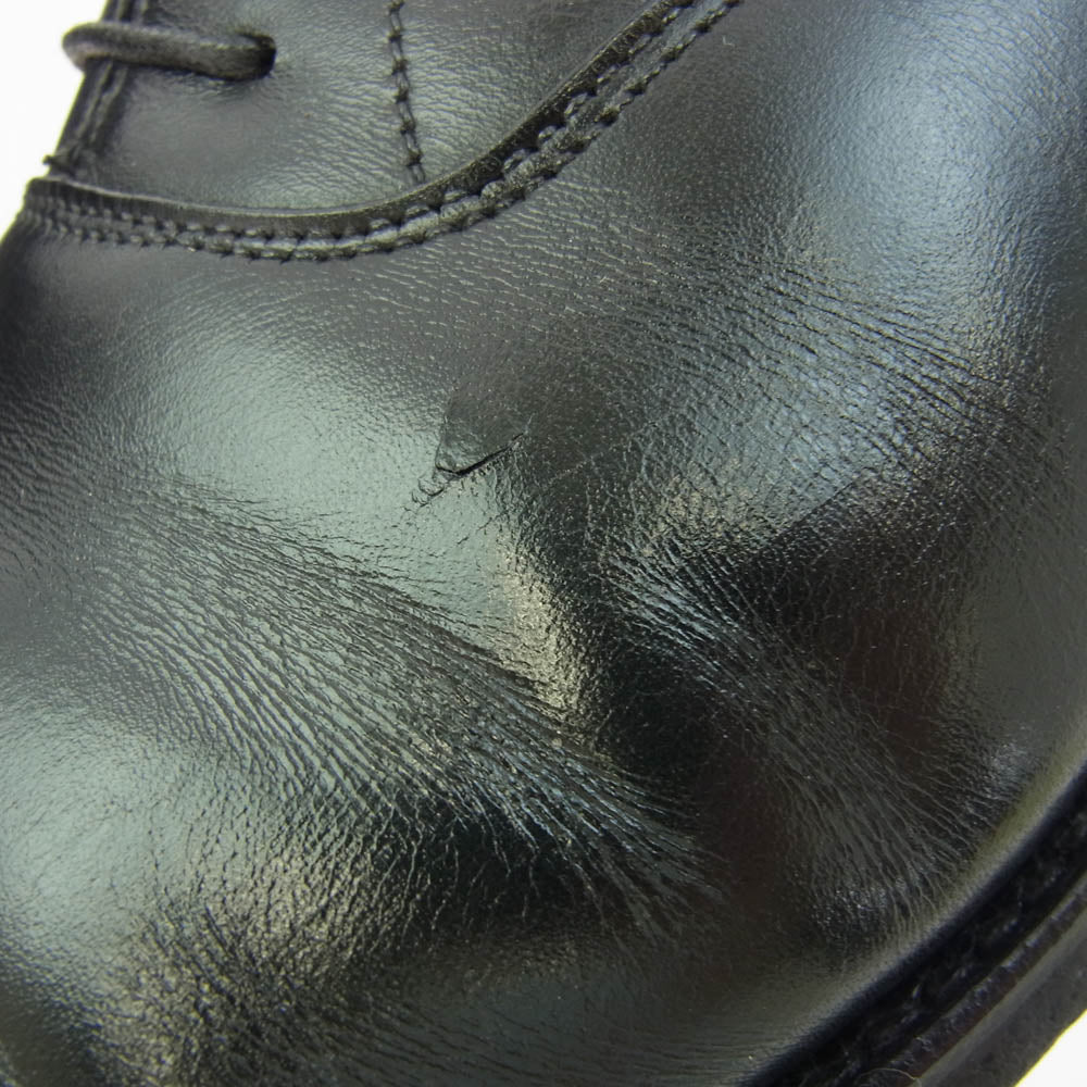 CROCKETT&JONES クロケットアンドジョーンズ 9447 AUDLEY BLACK CALF LEATHER SOLE ストレートチップ オードリー ブラック カーフ レザー ソール シューズ ブラック系 7.5Ｄ【中古】