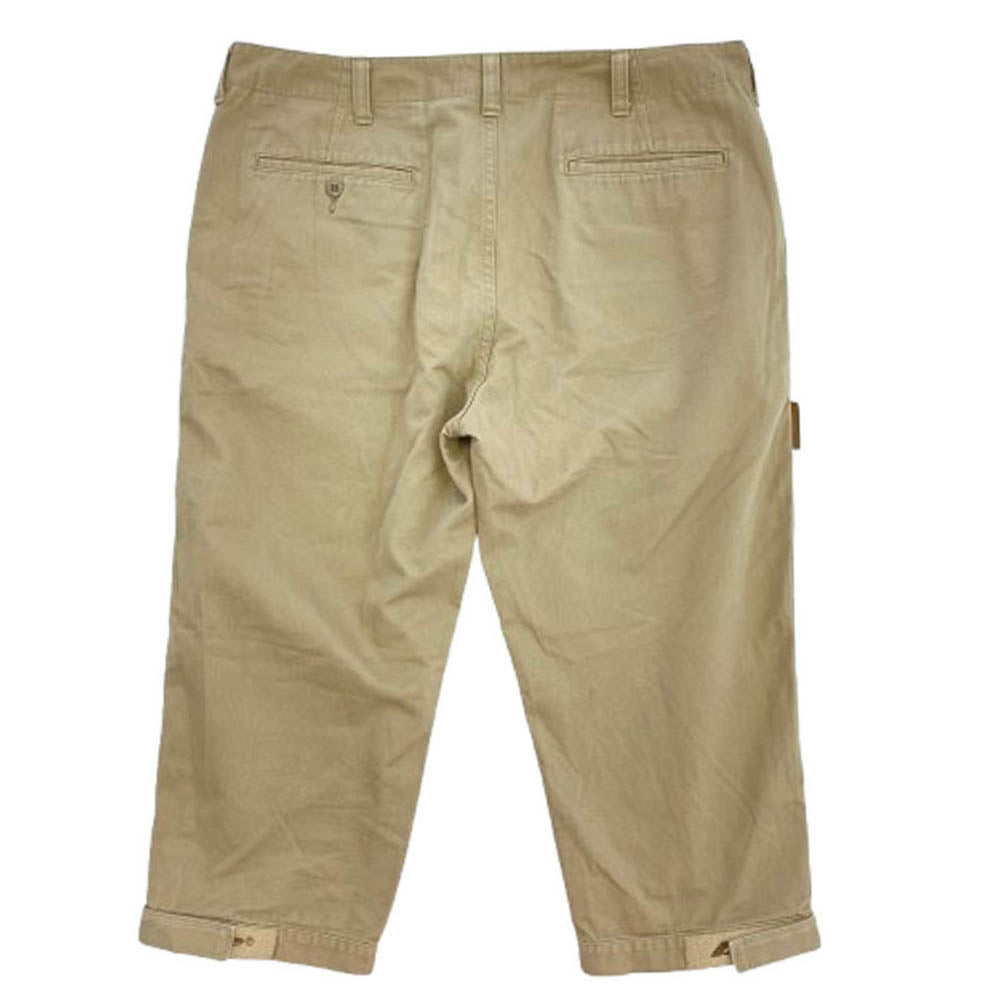 A BATHING APE アベイシングエイプ ロゴテープ クロップド チノパンツ ベージュ系 XL【中古】