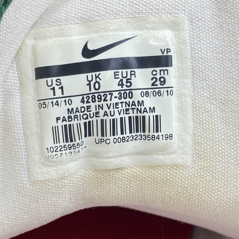 Supreme シュプリーム 2010年製 428927-300 × NIKE ナイキ ZOOM AIR 94 HI TEAM GREEN TEAM GREEN WHITE ズーム エア ハイカットスニーカー グリーン系 29cm【中古】