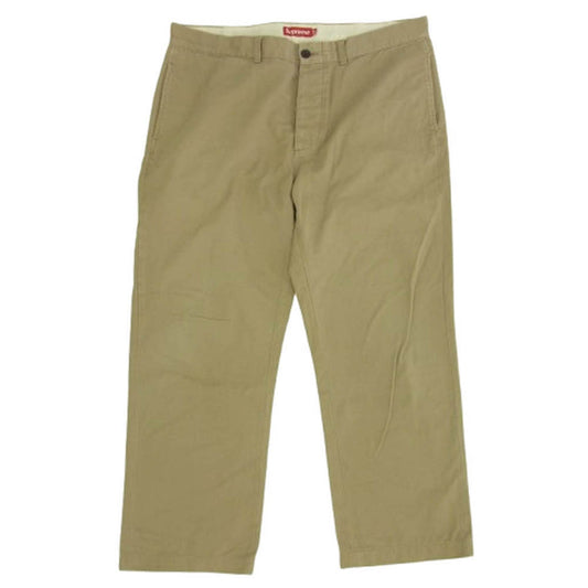 Supreme シュプリーム ボタンフライ チノ パンツ ベージュ系 36【中古】