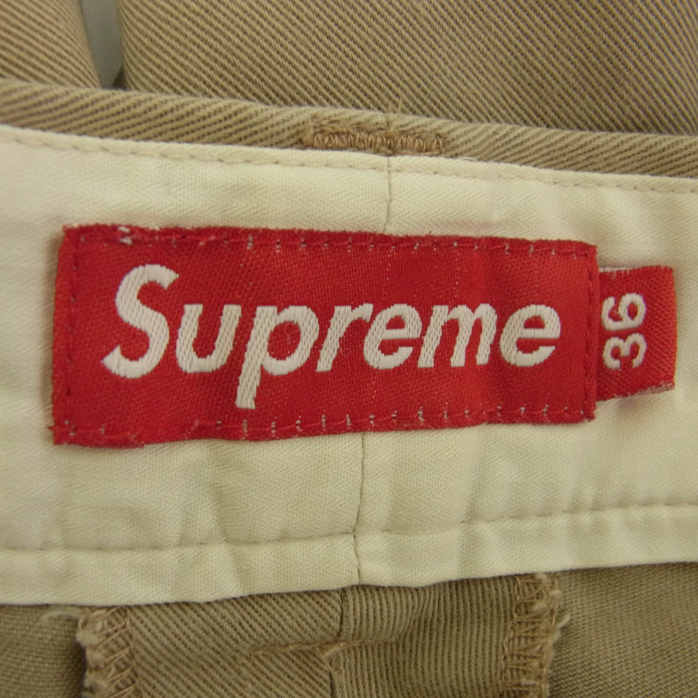 Supreme シュプリーム ボタンフライ チノ パンツ ベージュ系 36【中古】