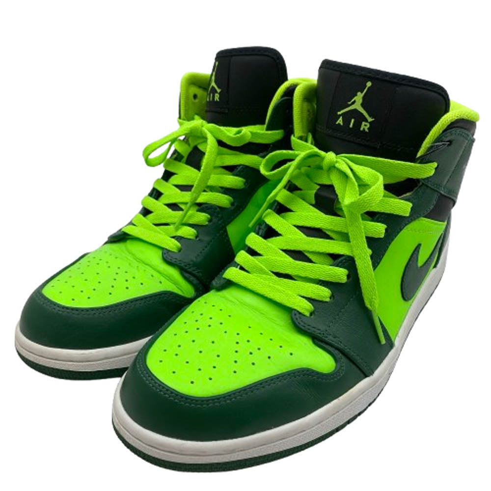 NIKE ナイキ 554724-330 Air Jordan 1 Mid Gorge Green AJ1 エアジョーダン1 ミッド ハイカットスニーカー グリーン系 28.5cm【中古】
