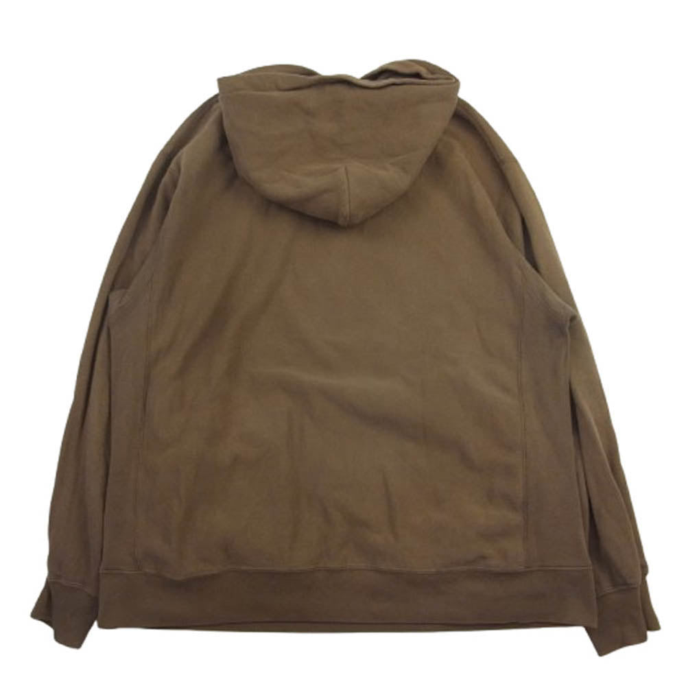 A BATHING APE アベイシングエイプ ネオン カレッジ ロゴ プルオーバー スウェット パーカー ブラウン系 L【中古】
