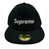 Supreme シュプリーム 15AW × NEW ERA ニューエラ Corduroy Box Logo Cap コーデュロイ ボックス ロゴ ベースボール キャップ ブラック系 60.6cm【中古】