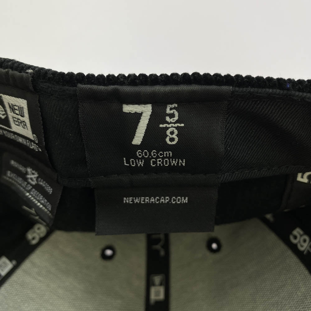 Supreme シュプリーム 15AW × NEW ERA ニューエラ Corduroy Box Logo Cap コーデュロイ ボックス ロゴ ベースボール キャップ ブラック系 60.6cm【中古】