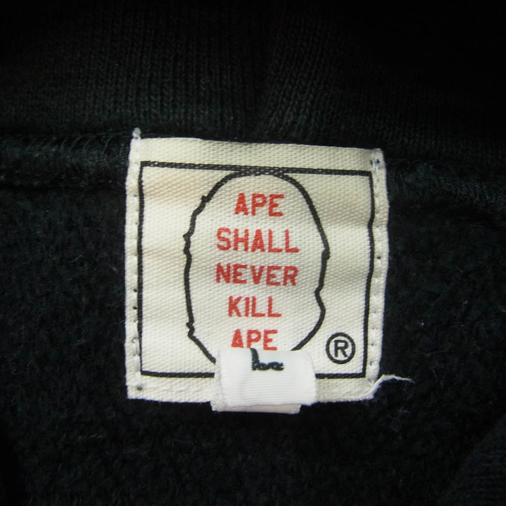 A BATHING APE アベイジングエイプ 初期タグ 前v スウェット 黒 A