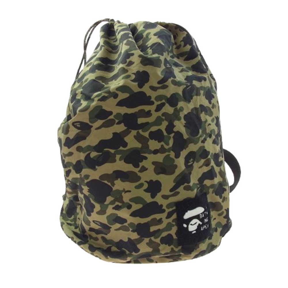 A BATHING APE アベイシングエイプ 1ST CAMO  ONE SHOULDER BODY BAG ワンショルダー 猿 迷彩 カモ ショルダー バッグ カーキ系【中古】