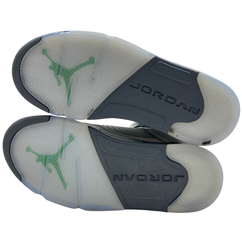 NIKE ナイキ DM9014-003 Air Jordan 5 Green Bean AJ5 エアジョーダン グリーンビーン ハイカットスニーカー グレー系 28cm【新古品】【未使用】【中古】