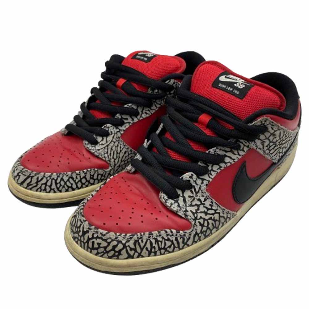 Supreme シュプリーム 12SS 313170-600 × NIKE ナイキ SB Dunk Low Red Cement フェイクバスターズ 鑑定済 ダンク ロー レッド セメント ローカットスニーカー 28cm【中古】