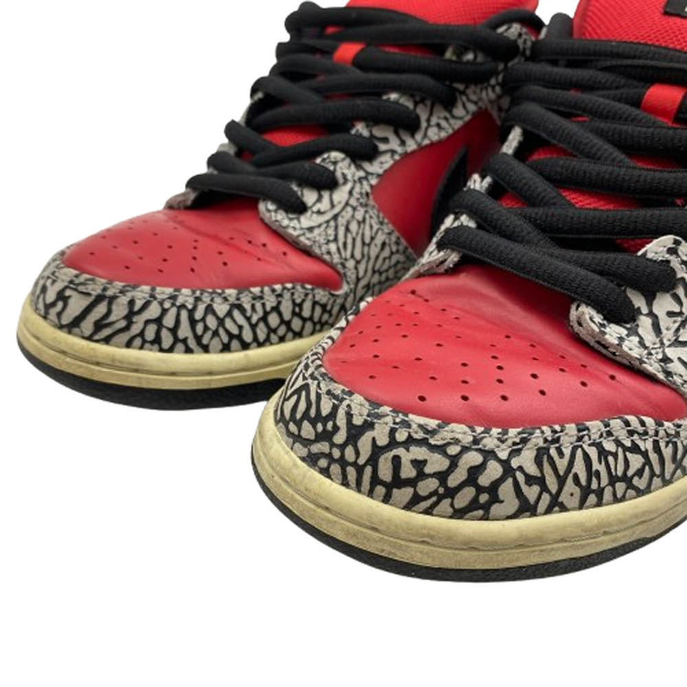 Supreme シュプリーム 12SS 313170-600 × NIKE ナイキ SB Dunk Low Red Cement フェイクバスターズ 鑑定済 ダンク ロー レッド セメント ローカットスニーカー 28cm【中古】