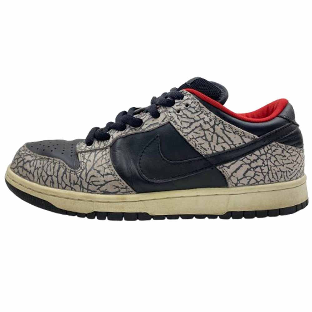 Supreme シュプリーム 02AW 304292-131 × NIKE ナイキ Dunk Low Black Cement Safari フェイクバスターズ 鑑定済 ダンク ロー ブラック セメント サファリ ローカットスニーカー 28.5cm【中古】