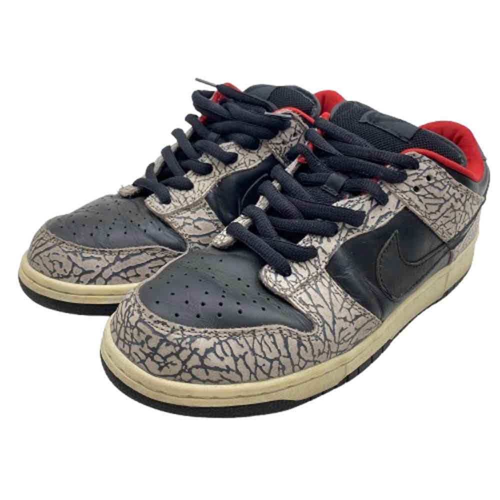 Supreme シュプリーム 02AW 304292-131 × NIKE ナイキ Dunk Low Black Cement Safari フェイクバスターズ 鑑定済 ダンク ロー ブラック セメント サファリ ローカットスニーカー 28.5cm【中古】