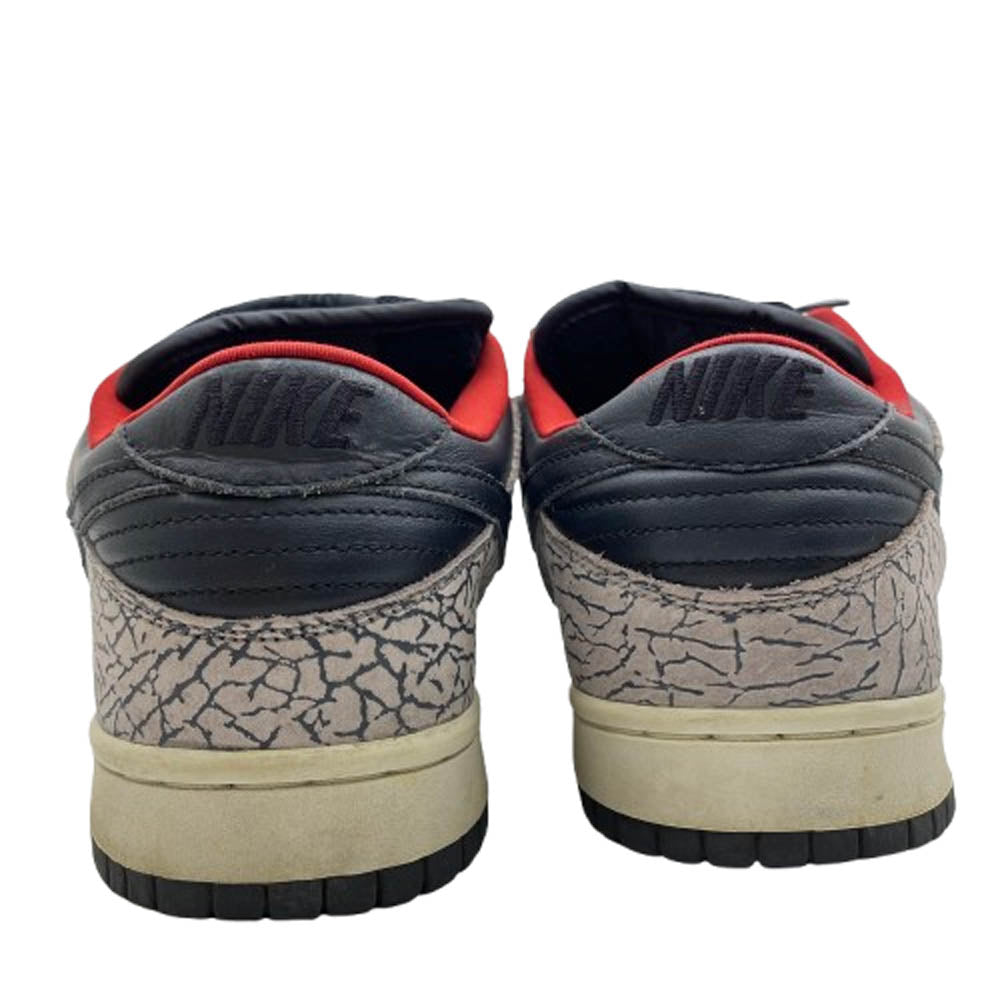 Supreme シュプリーム 02AW 304292-131 × NIKE ナイキ Dunk Low Black Cement Safari フェイクバスターズ 鑑定済 ダンク ロー ブラック セメント サファリ ローカットスニーカー 28.5cm【中古】