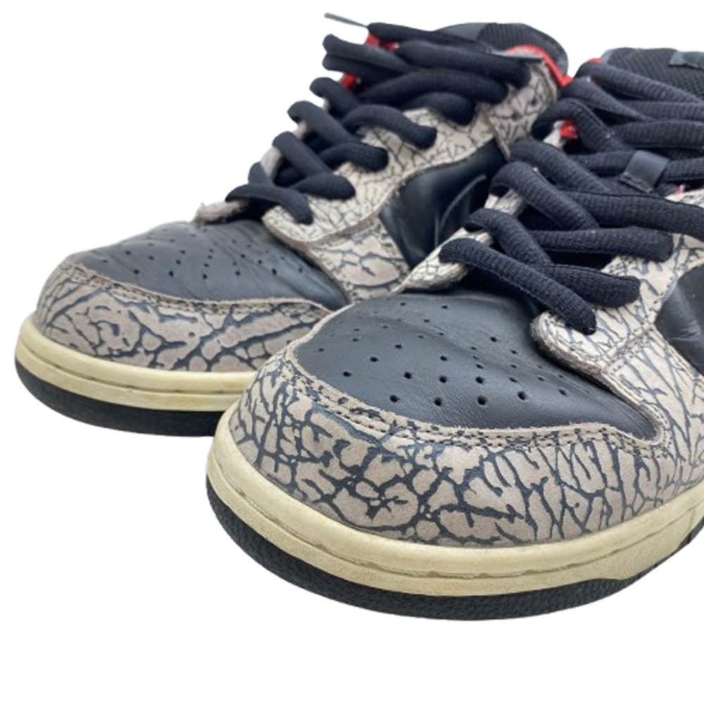 Supreme シュプリーム 02AW 304292-131 × NIKE ナイキ Dunk Low Black Cement Safari フェイクバスターズ 鑑定済 ダンク ロー ブラック セメント サファリ ローカットスニーカー 28.5cm【中古】