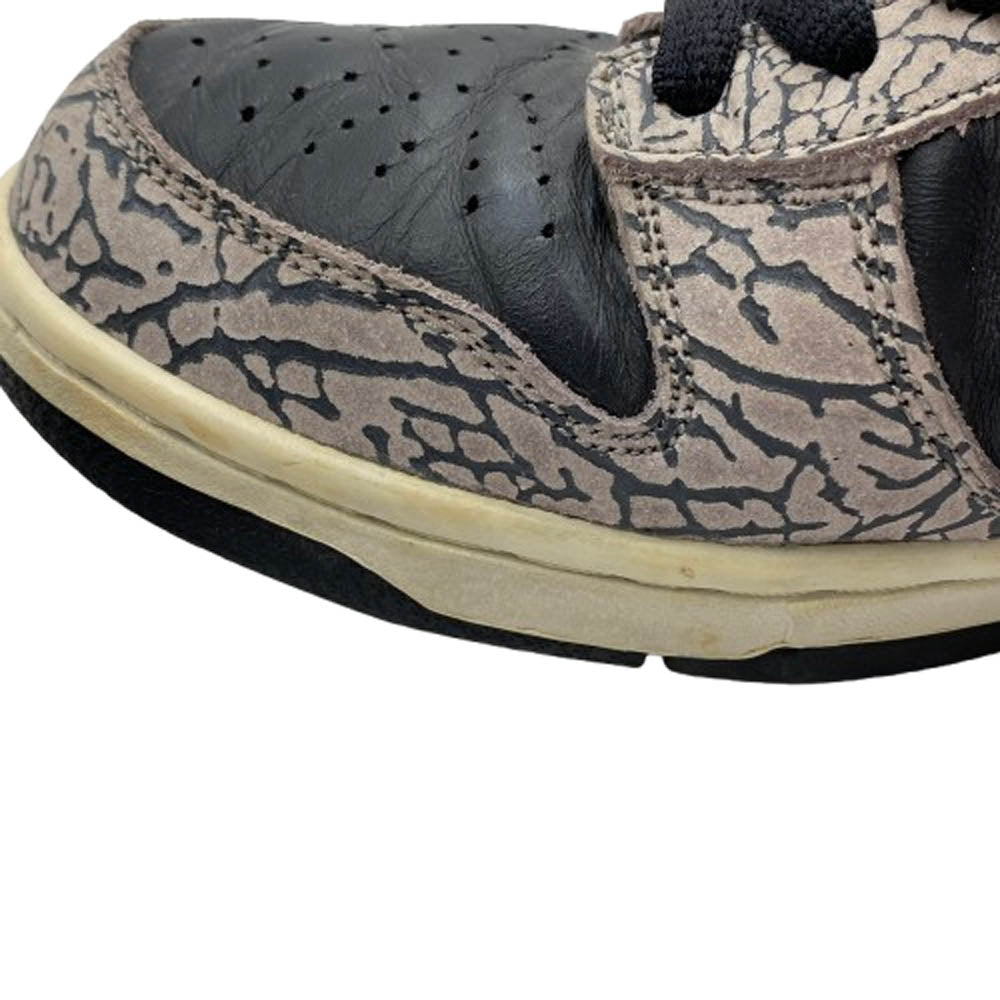 Supreme シュプリーム 02AW 304292-131 × NIKE ナイキ Dunk Low Black Cement Safari フェイクバスターズ 鑑定済 ダンク ロー ブラック セメント サファリ ローカットスニーカー 28.5cm【中古】