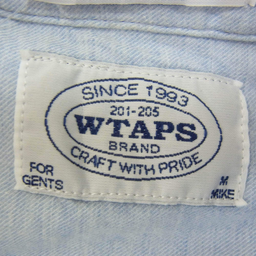 WTAPS ダブルタップス 122SPDT-SHM05 VIYELLA COTTON 長袖 シャツ ライトブルー系 M【中古】