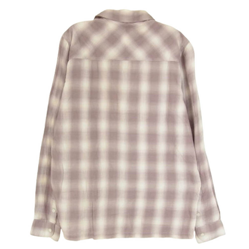 WTAPS ダブルタップス 101GWDT-SHM01 オープンカラー オンブレ チェック 長袖 シャツ パープル系 M【中古】