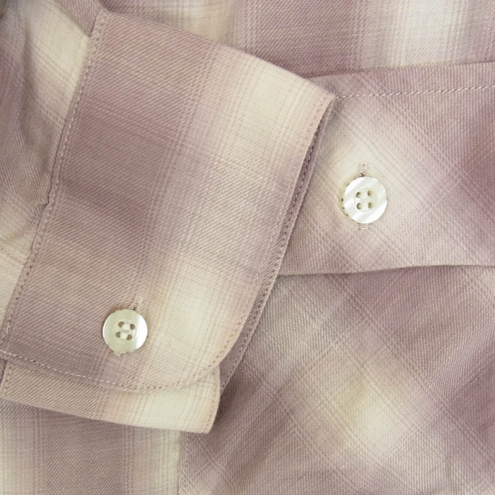 WTAPS ダブルタップス 101GWDT-SHM01 オープンカラー オンブレ チェック 長袖 シャツ パープル系 M【中古】