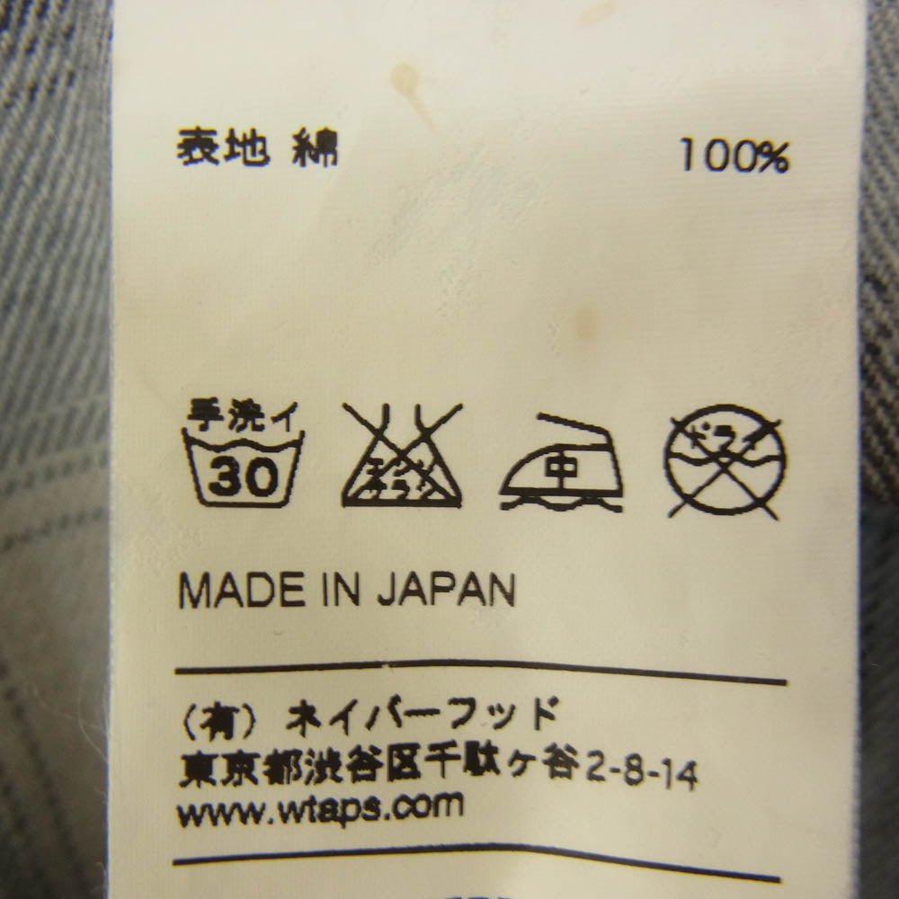 WTAPS ダブルタップス 12AW 122GWDT-SHM01 VATOS LS SHIRTS COTTON TEXTILE バトス テキスタイル オープンカラー オンブレ 長袖 チェック シャツ ブラック系 M【中古】