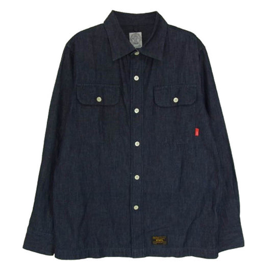 WTAPS ダブルタップス 16AW 162LTDT-SHM04 VATOS LS ヴァトス デニム 長袖 シャツ インディゴブルー系 S【中古】