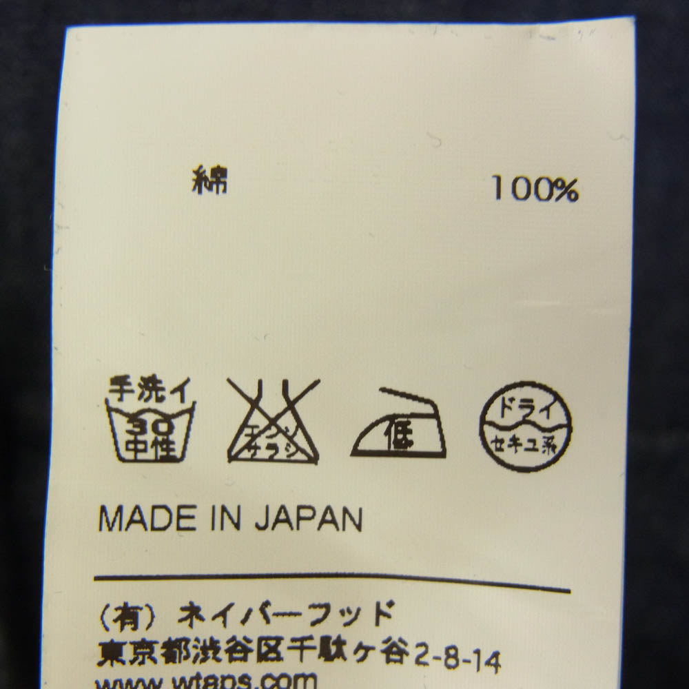 WTAPS ダブルタップス 16AW 162LTDT-SHM04 VATOS LS ヴァトス デニム 長袖 シャツ インディゴブルー系 S【中古】