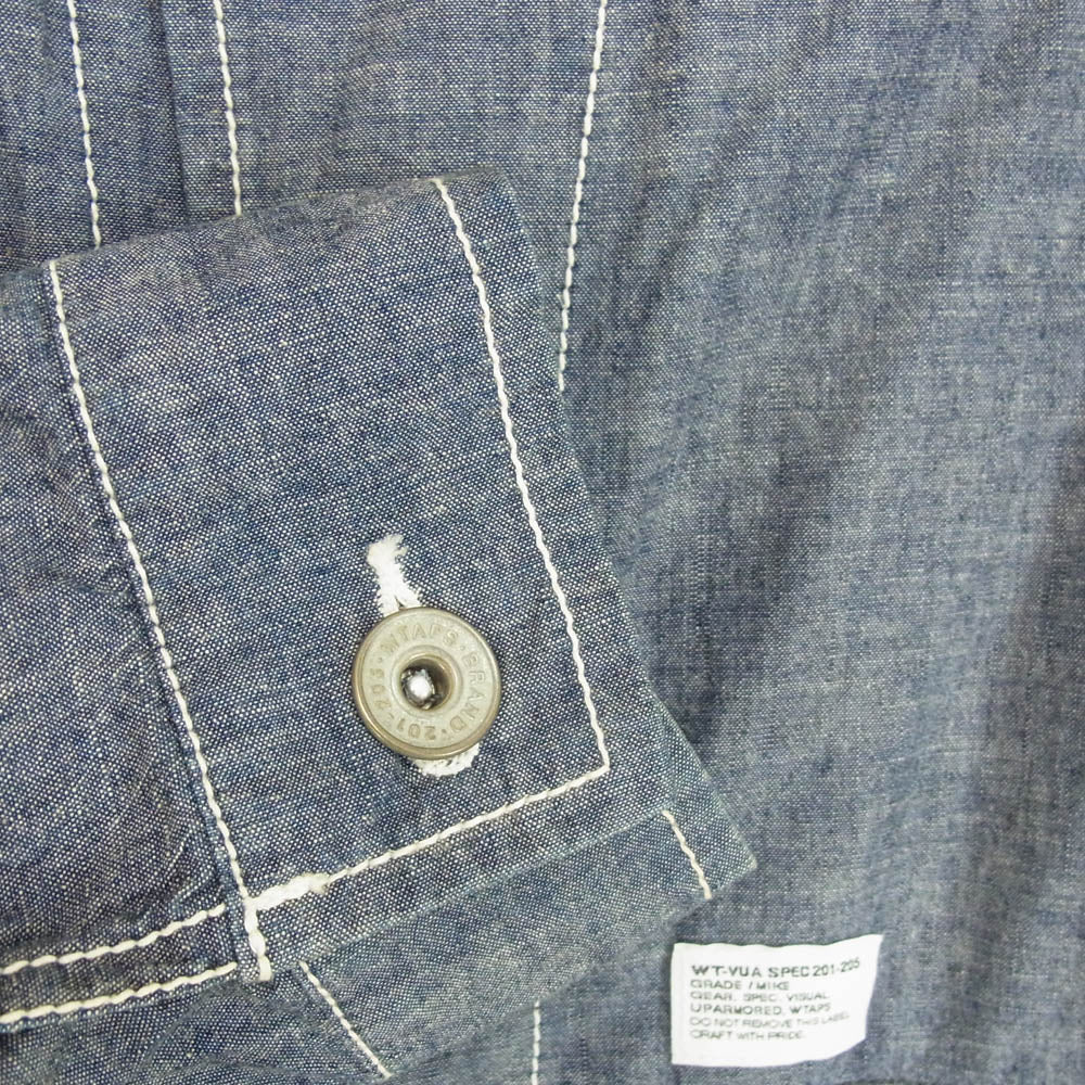 WTAPS ダブルタップス 121LTDT-JKM01 DECK ロゴプリント シャンブレー ワーク ジャケット ブルー系 2【中古】