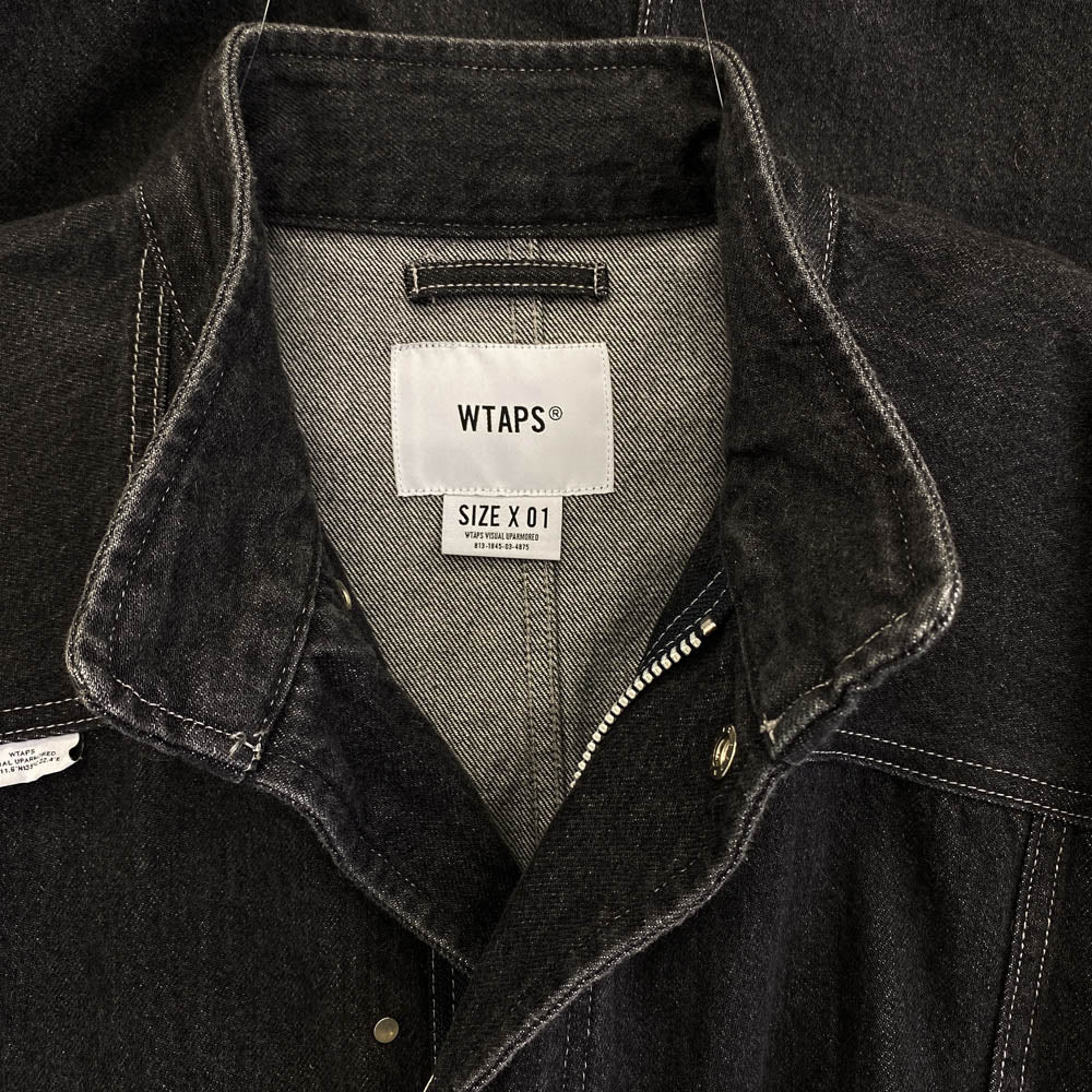WTAPS ダブルタップス 21SS 211WVDT-JKM02 THOMPSON COTTON DENIM トンプソン フィッシュテール ジップアップ デニム コート ジャケット グレー系 1【中古】