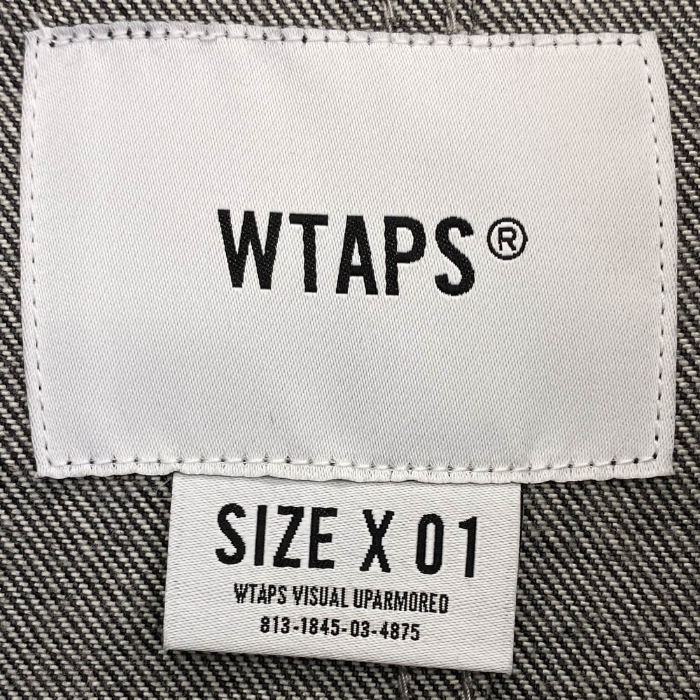 WTAPS ダブルタップス 21SS 211WVDT-JKM02 THOMPSON COTTON DENIM トンプソン フィッシュテール ジップアップ デニム コート ジャケット グレー系 1【中古】