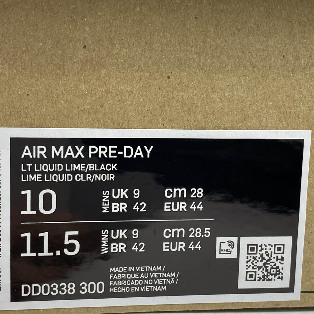 NIKE ナイキ DD0338-300 AIR MAX PRE-DAY LIQUID LIME エアマックス プレデイ リキッドライム スニーカー リキッドライム 28cm【美品】【中古】