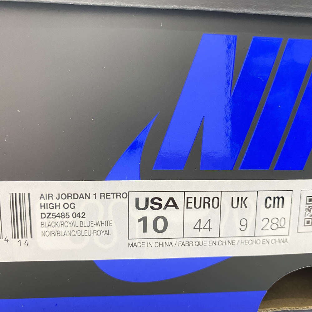 NIKE ナイキ DZ5485-042 Air Jordan 1 Retro High OG Royal Reimagined エアジョーダン1 レトロ ハイ OG ロイヤル リイマジンド スニーカー ブラック系 ブルー系 28cm【新古品】【未使用】【中古】