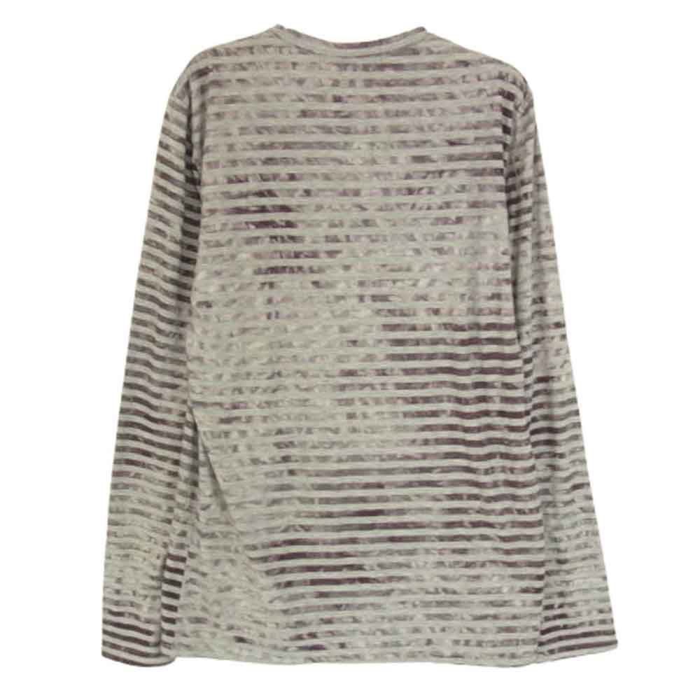 TORNADO MART トルネードマート Vネック ボーダー Tシャツ カットソー グレー系 サイズ表記無【中古】