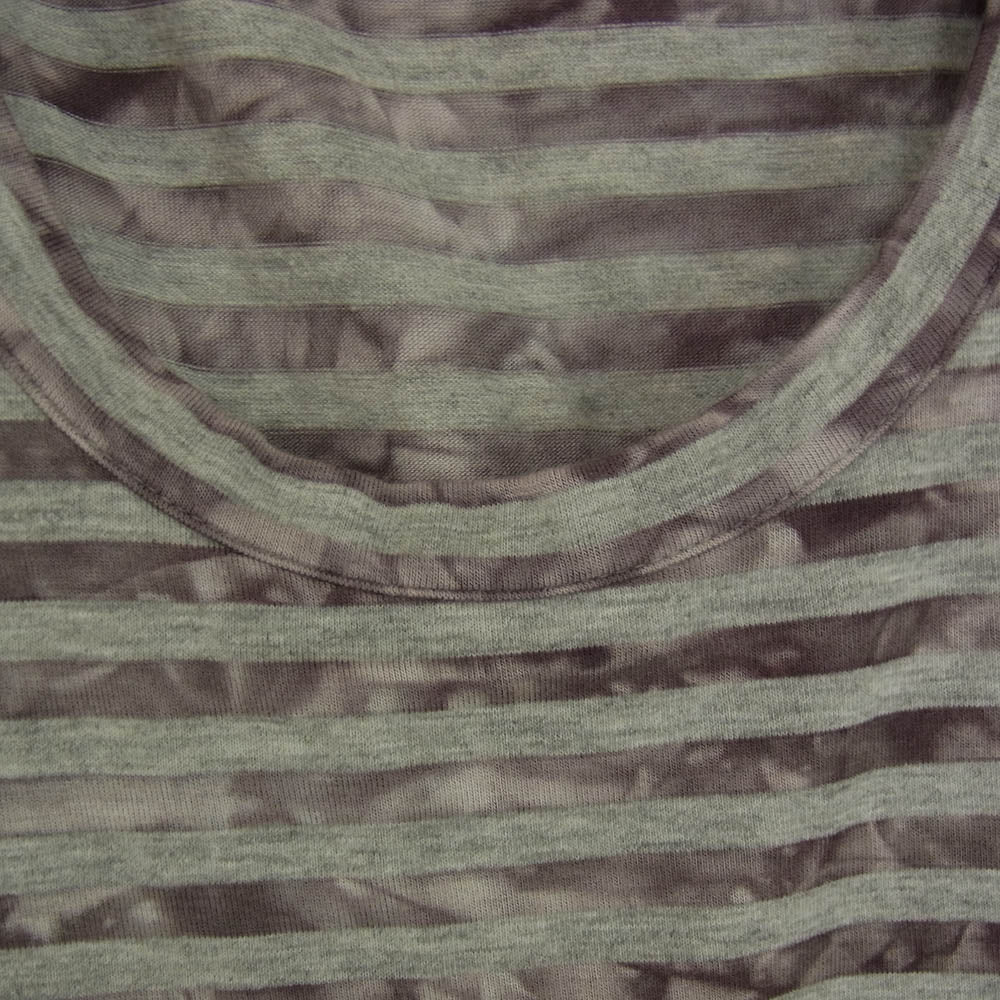 TORNADO MART トルネードマート Vネック ボーダー Tシャツ カットソー グレー系 サイズ表記無【中古】