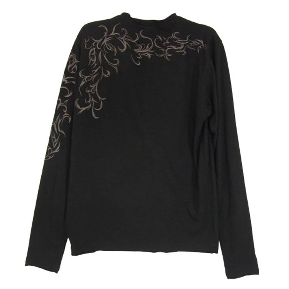 TORNADO MART トルネードマート TCS-9133 レイヤードデザイン 刺繍 Vネック 半袖 Tシャツ ブラック系 サイズ表記無【中古】