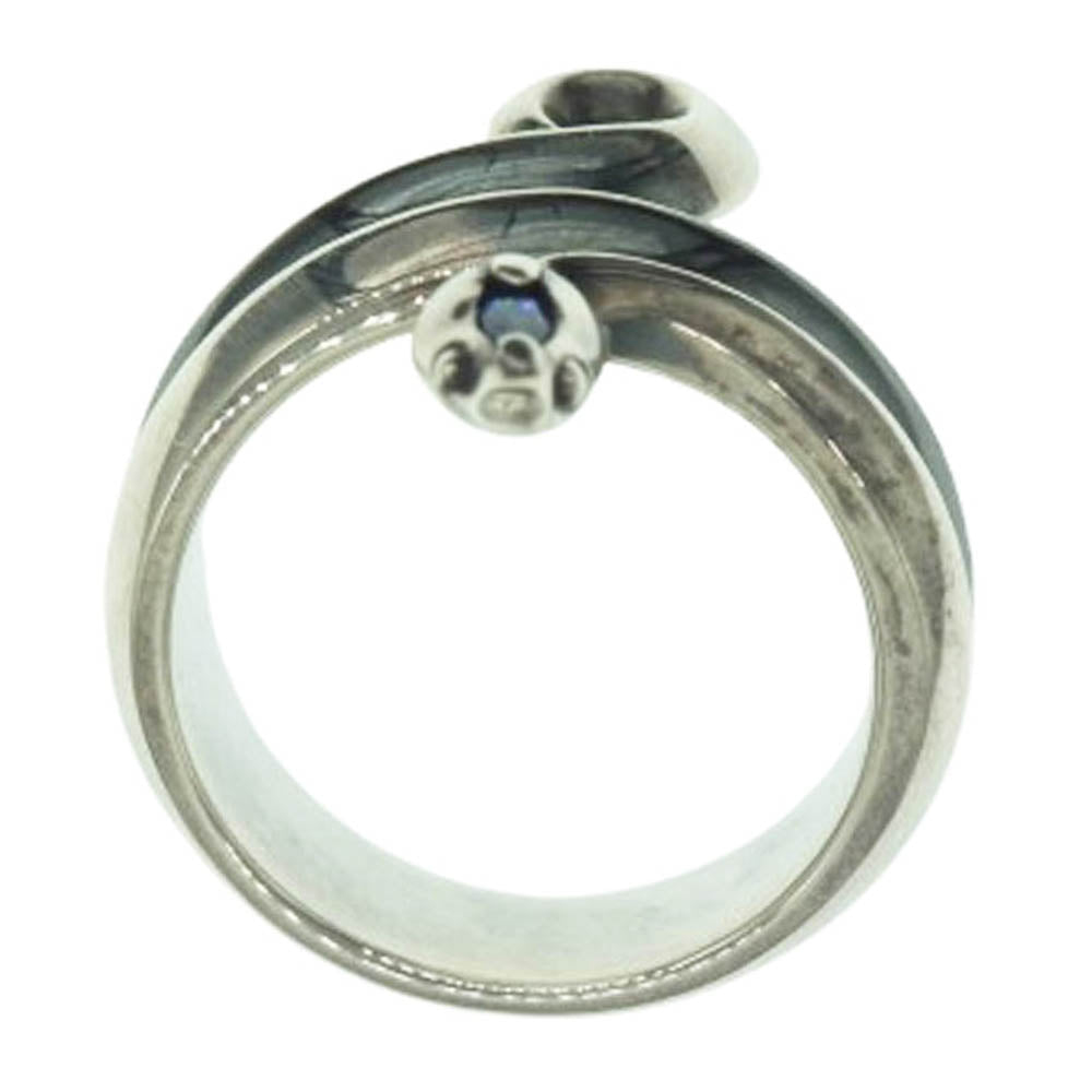 PUERTA DEL SOL プエルタデルソル シルバー950 サファイヤ スネーク リング シルバー系 19号【中古】