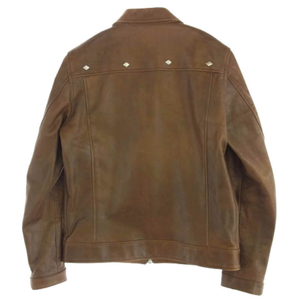 UNDERCOVER アンダーカバー 09SS C4212 POPTONES NEO BOY期 UISM スタッズ レザー ライダース ジャケット ブルゾン ブラウン系 2【中古】