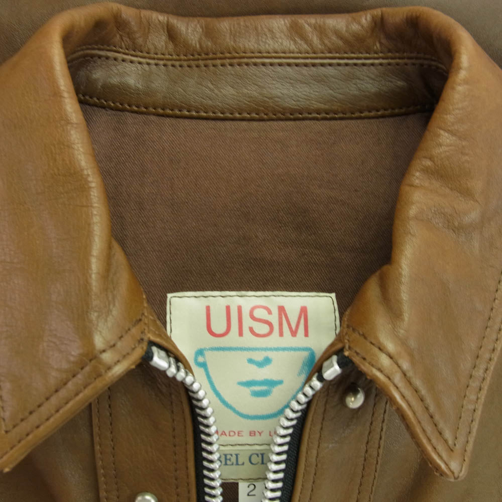 UNDERCOVER アンダーカバー 09SS C4212 POPTONES NEO BOY期 UISM スタッズ レザー ライダース ジャケット ブルゾン ブラウン系 2【中古】