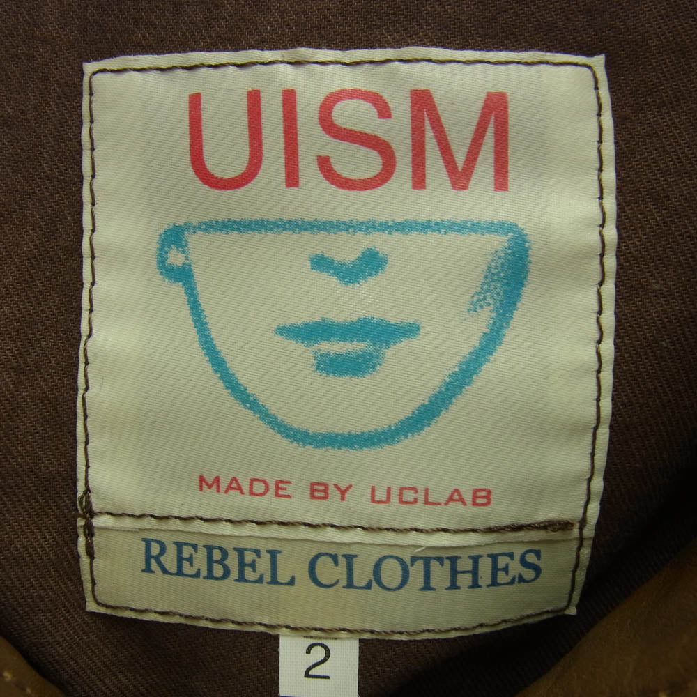 UNDERCOVER アンダーカバー 09SS C4212 POPTONES NEO BOY期 UISM スタッズ レザー ライダース ジャケット ブルゾン ブラウン系 2【中古】