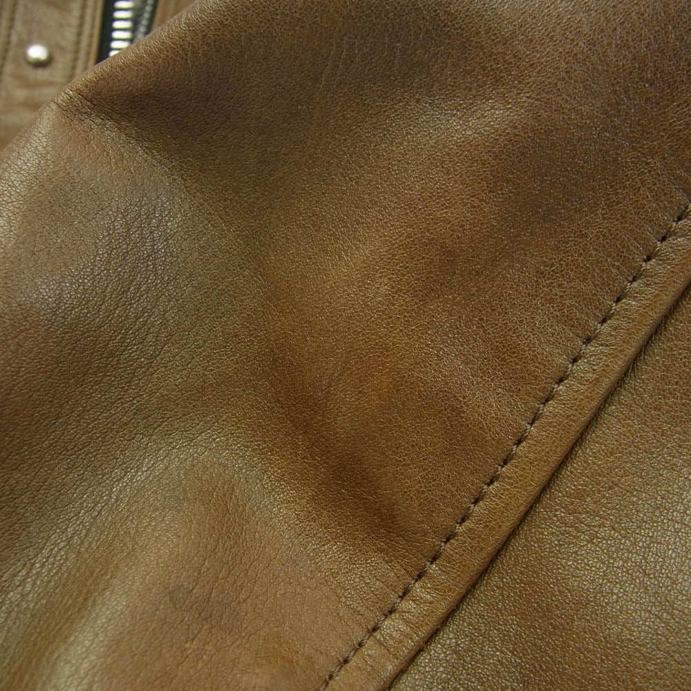 UNDERCOVER アンダーカバー 09SS C4212 POPTONES NEO BOY期 UISM スタッズ レザー ライダース ジャケット ブルゾン ブラウン系 2【中古】