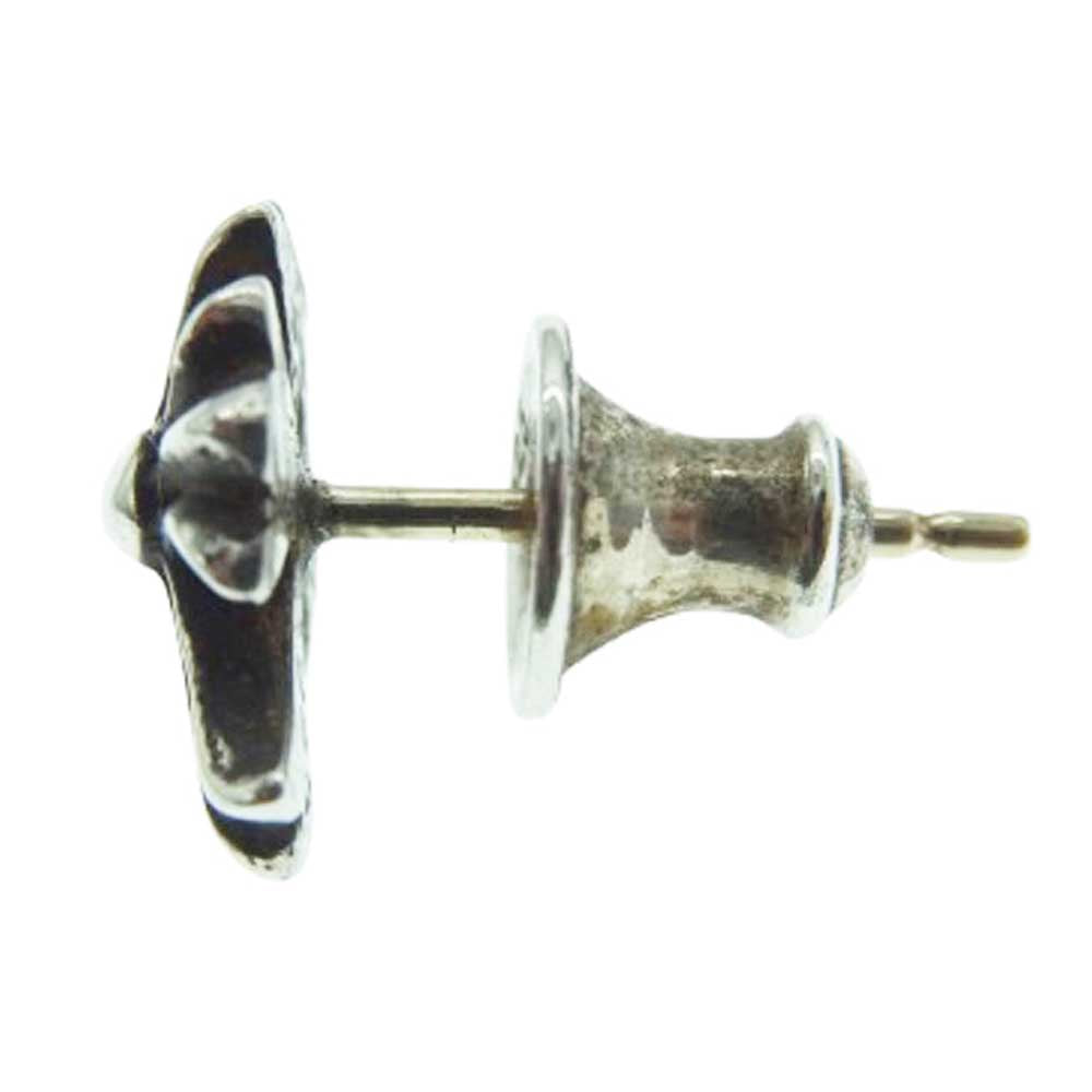 CHROME HEARTS クロムハーツ（原本無） No2 CH CRS CH CHクロス スタッド ピアス シルバー系【中古】