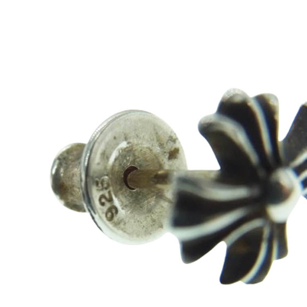 CHROME HEARTS クロムハーツ（原本無） No2 CH CRS CH CHクロス スタッド ピアス シルバー系【中古】