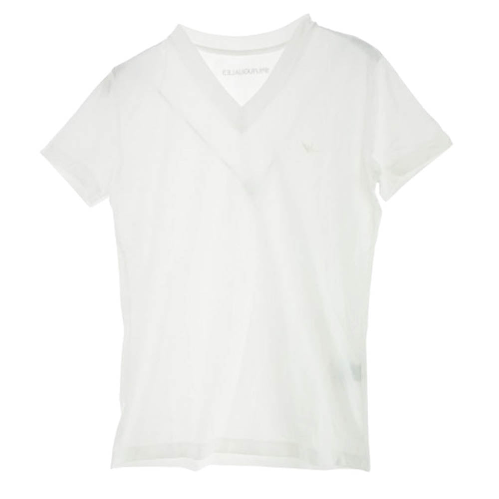 1piu1uguale3 ウノピュウノウグァーレトレ MRT343 MIDDLE V-NECK Vネック 半袖 Ｔシャツ ホワイト ホワイト系 3【中古】