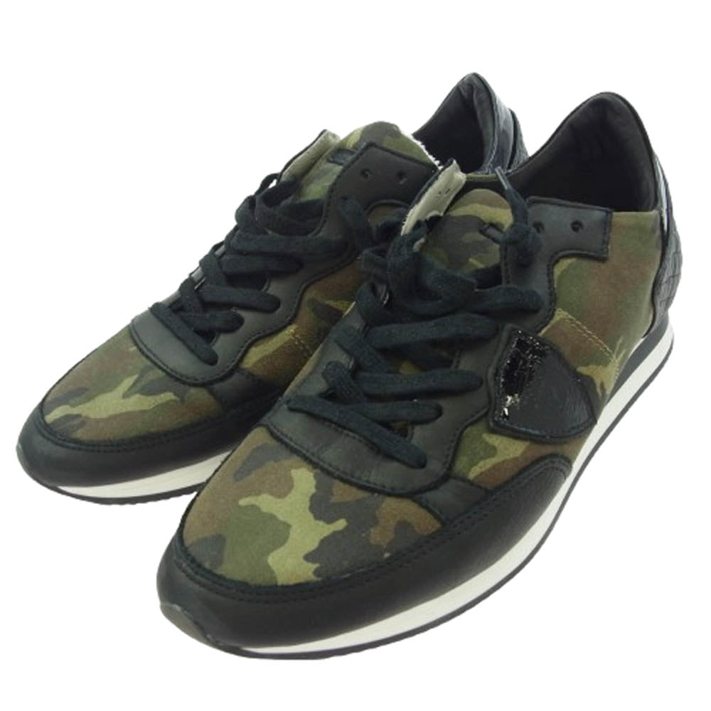 PHILIPPE MODEL フィリップモデル TRLU カモフラ 迷彩 ローカット スニーカー マルチカラー系 43【中古】
