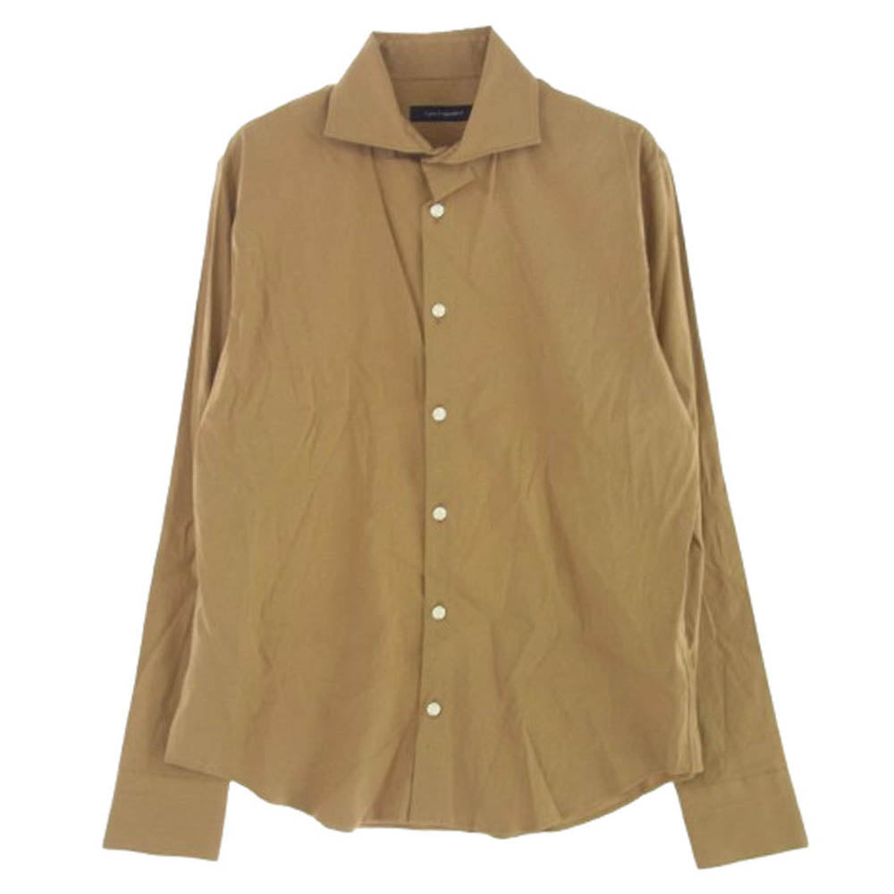 1piu1uguale3 ウノピュウノウグァーレトレ MRS168 PLAIN SHIRTS ホリゾンタルカラー 長袖 シャツ ベージュ ベージュ系 5【中古】